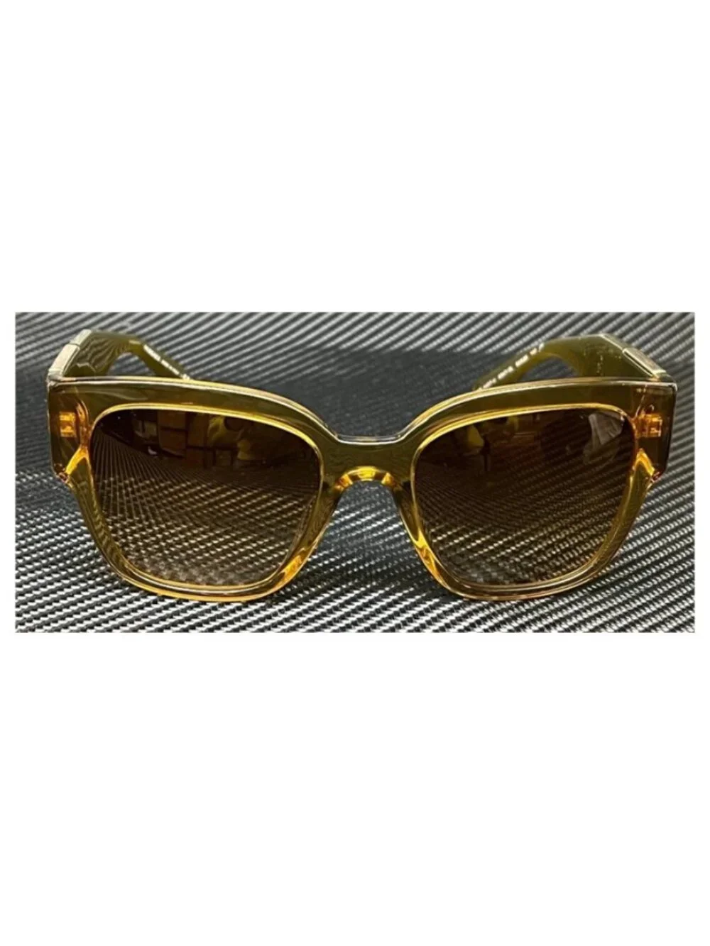 New Versace Women Transparent Honey Sunglasses 54-20-140